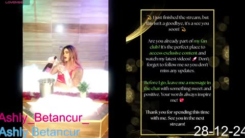 Ashly Betancur  online show from 28, 12, 2024