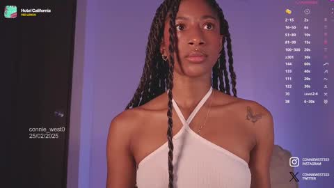 Snapshot of connie_west0 chatting on 25, 2, 2025   independent model online show from 25, 2, 2025