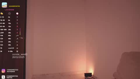 Snapshot of connie_west0 chatting on 26, 2, 2025   independent model online show from 26, 2, 2025