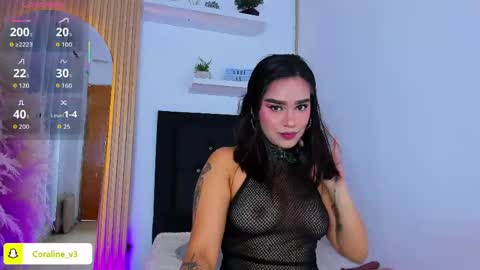 Coraline connected from 10 pm to 6 am Colombia time online show from 23, 5, 2026