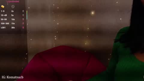 Snapshot of komatsu_ chatting on 15, 12, 2025 Komatsu Lilith online show from 15, 12, 2025