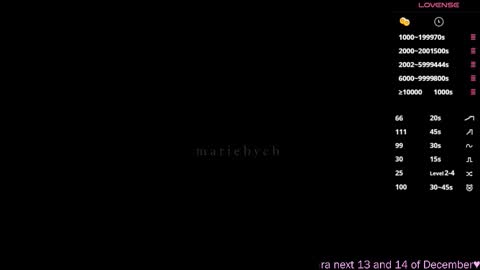 Snapshot of mariebycb chatting on 2, 12, 2025 Maria online show from 2, 12, 2025