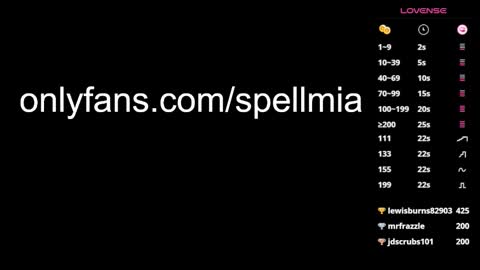 Mia  instagram miasspell online show from 28, 1, 2025