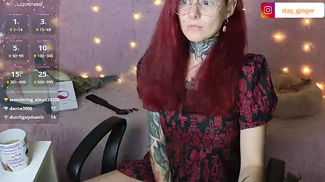 Ginger Stay online show from 9, 1, 2025