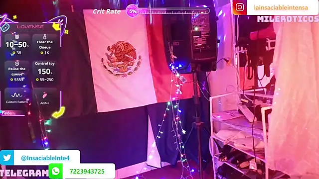 LaInsaciableIntensa online show from 2, 4, 2026